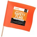 Xpose Safety Orange Safety Flags - 18 in  x 18 in  Orange Warning Flag, 12PK WF-18-12-X